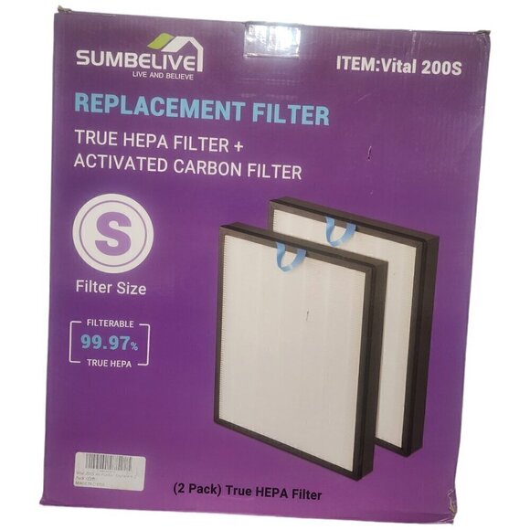 Vital 200S Filter Replacement Filter Size S HEPA Carbon H13 Ture 2Pack - Picture 10 of 10